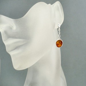amber earrings 145a